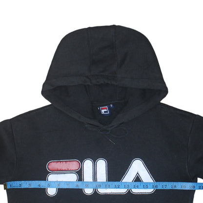 Mens UK Size S FILA Black Pullover Hoodie