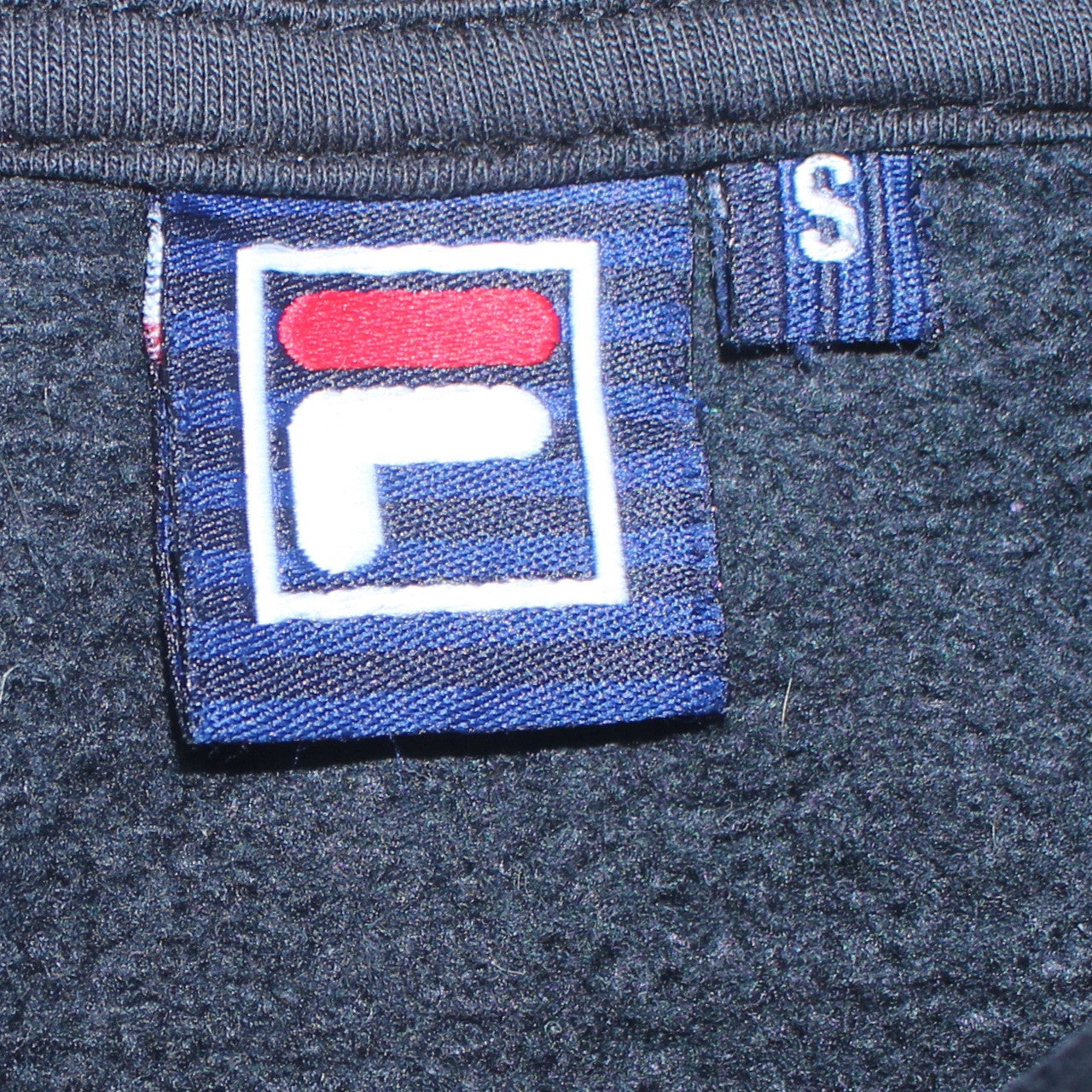 Mens UK Size S FILA Black Pullover Hoodie