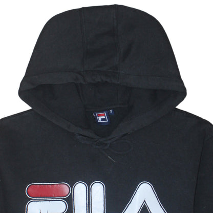 Mens UK Size S FILA Black Pullover Hoodie