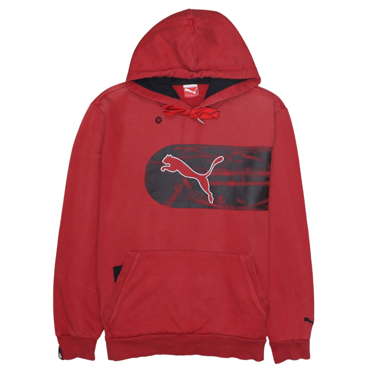 Mens UK Size XL PUMA Red Pullover Hoodie