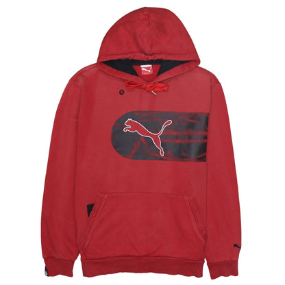 Mens UK Size XL PUMA Red Pullover Hoodie