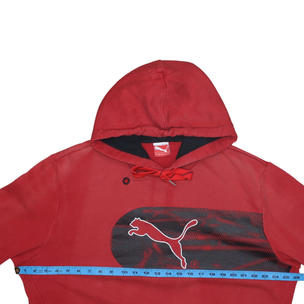 Mens UK Size XL PUMA Red Pullover Hoodie