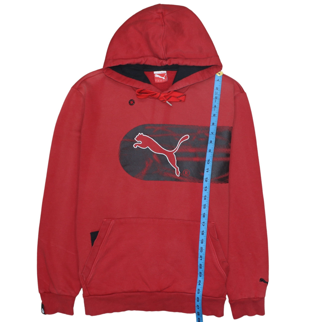 Mens UK Size XL PUMA Red Pullover Hoodie