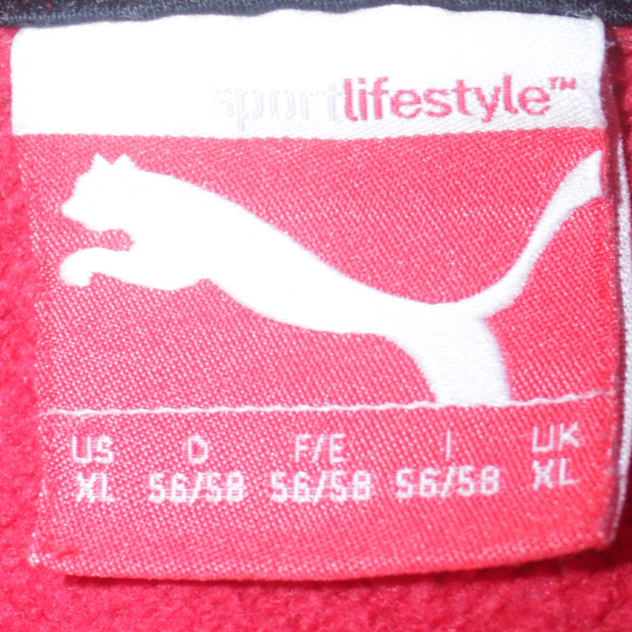 Mens UK Size XL PUMA Red Pullover Hoodie