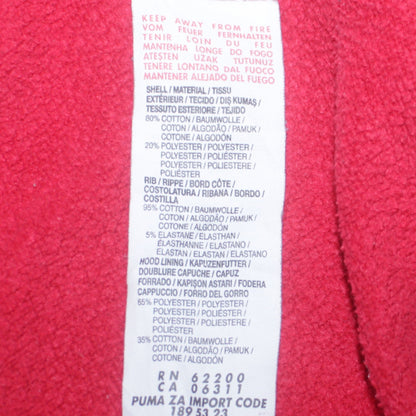 Mens UK Size XL PUMA Red Pullover Hoodie