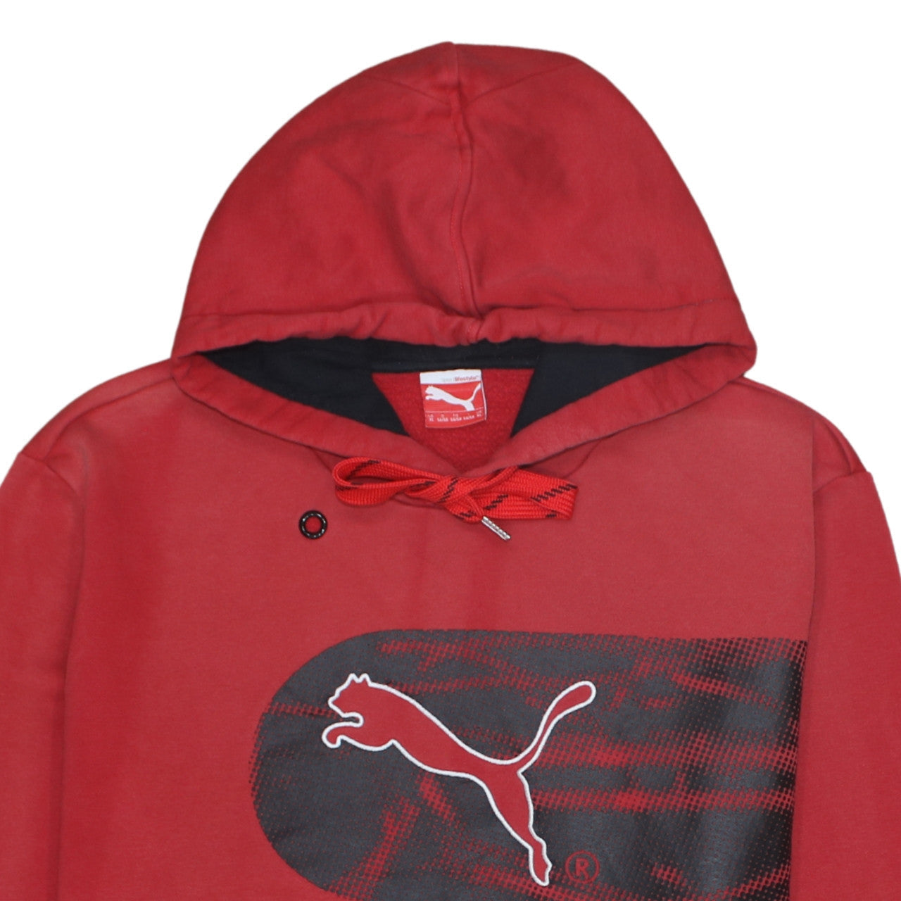 Mens UK Size XL PUMA Red Pullover Hoodie