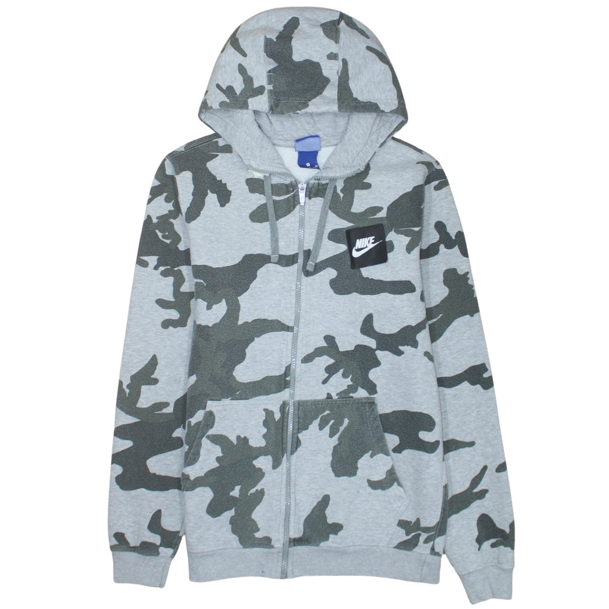 Mens UK Size S Nike Grey Full Zip Hoodie
