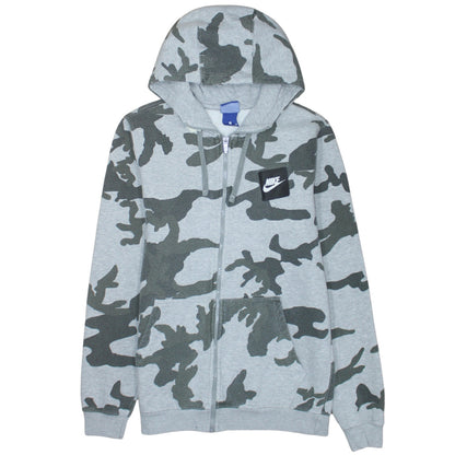 Mens UK Size S Nike Grey Full Zip Hoodie