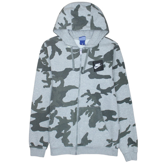 Mens UK Size S Nike Grey Full Zip Hoodie