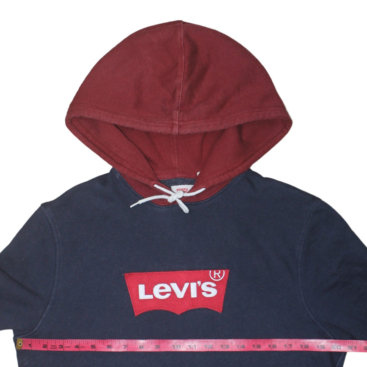 Mens UK Size M Levi's Blue Pullover Hoodie