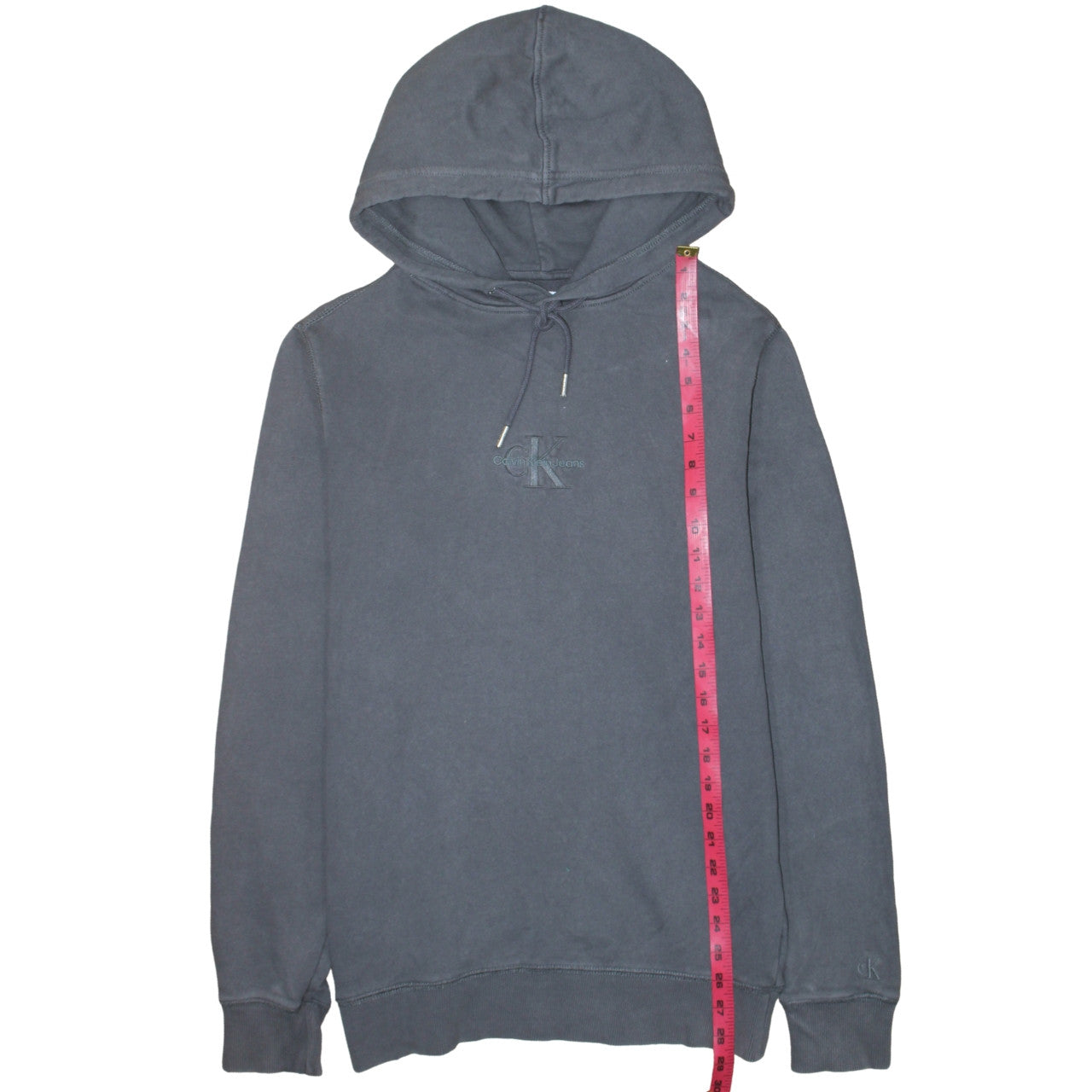 Mens UK Size S Calvin Klein Jeans Grey Pullover Hoodie