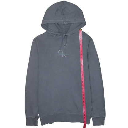 Mens UK Size S Calvin Klein Jeans Grey Pullover Hoodie