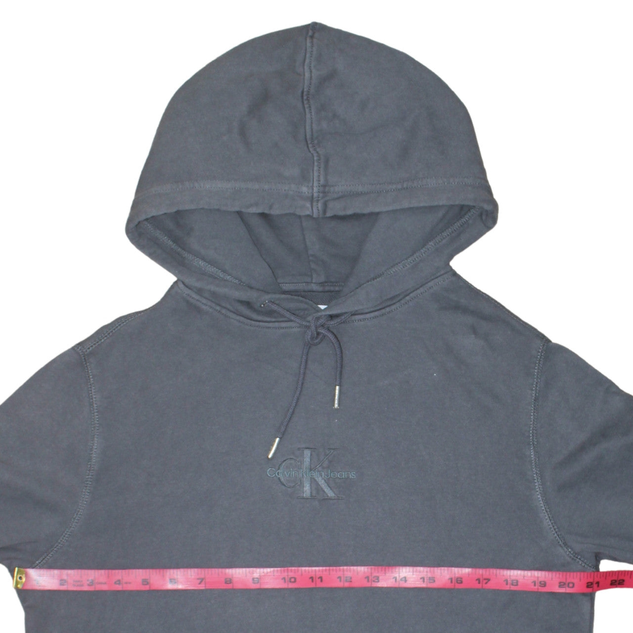 Mens UK Size S Calvin Klein Jeans Grey Pullover Hoodie