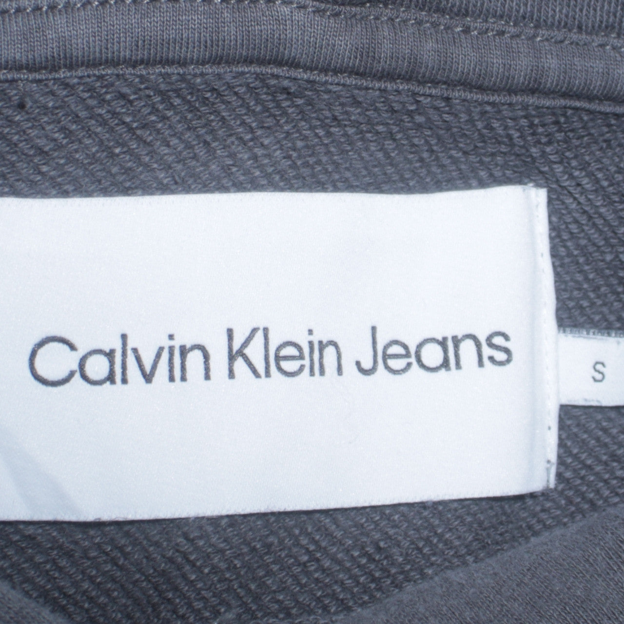 Mens UK Size S Calvin Klein Jeans Grey Pullover Hoodie