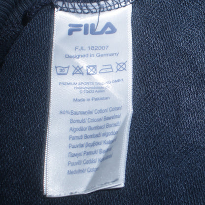 Fila Boys Blue Pullover Hoodie 176 Logo Graphic Cotton Blend Sweatshirt