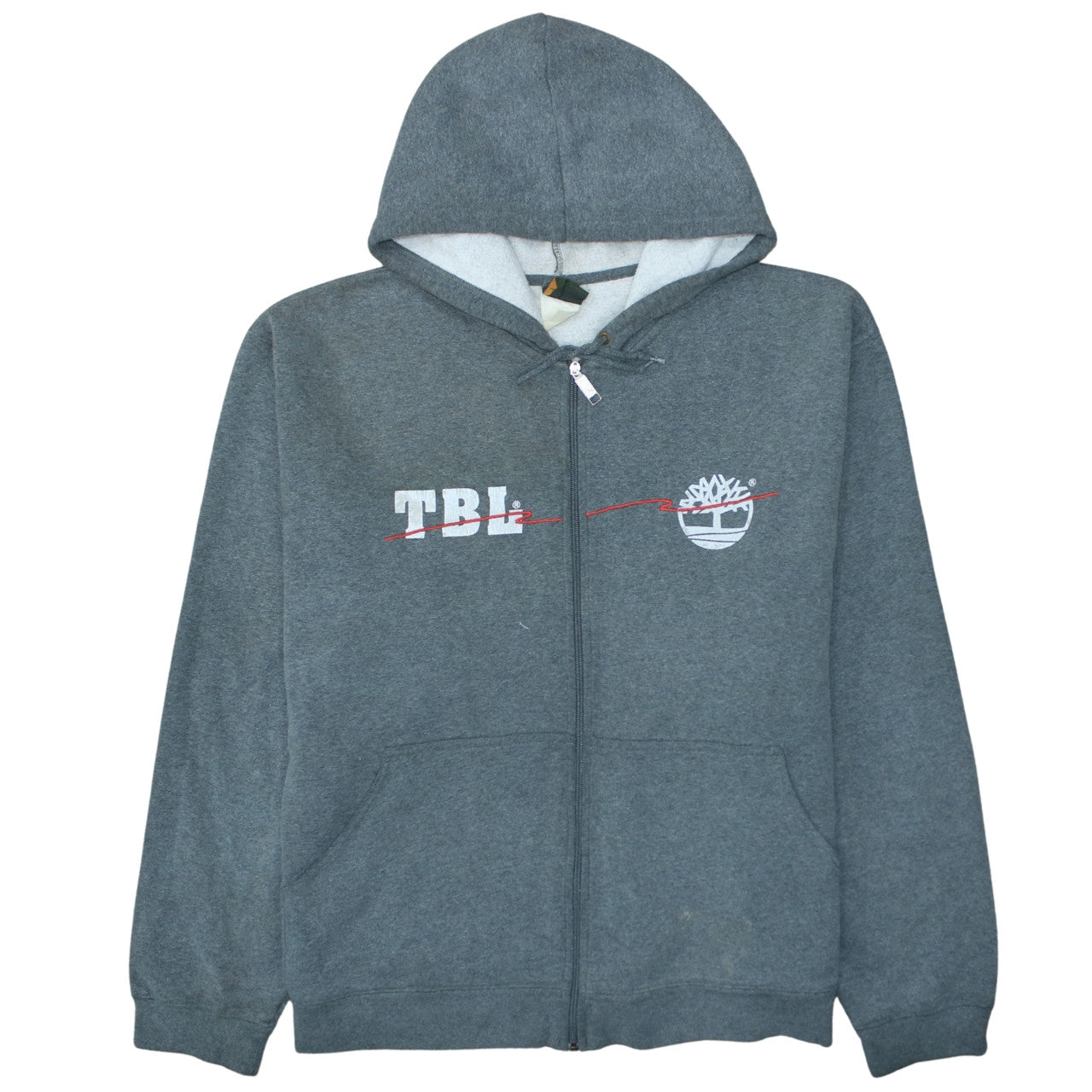 Mens UK Size XL Timberland Grey Full Zip Hoodie