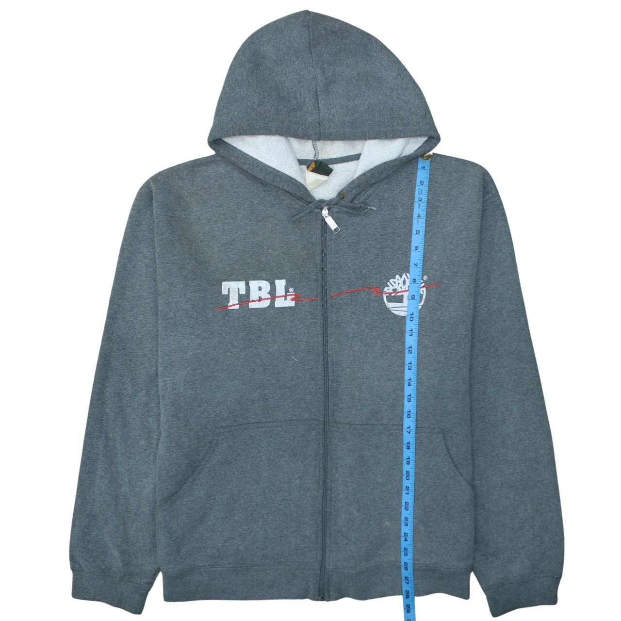 Mens UK Size XL Timberland Grey Full Zip Hoodie