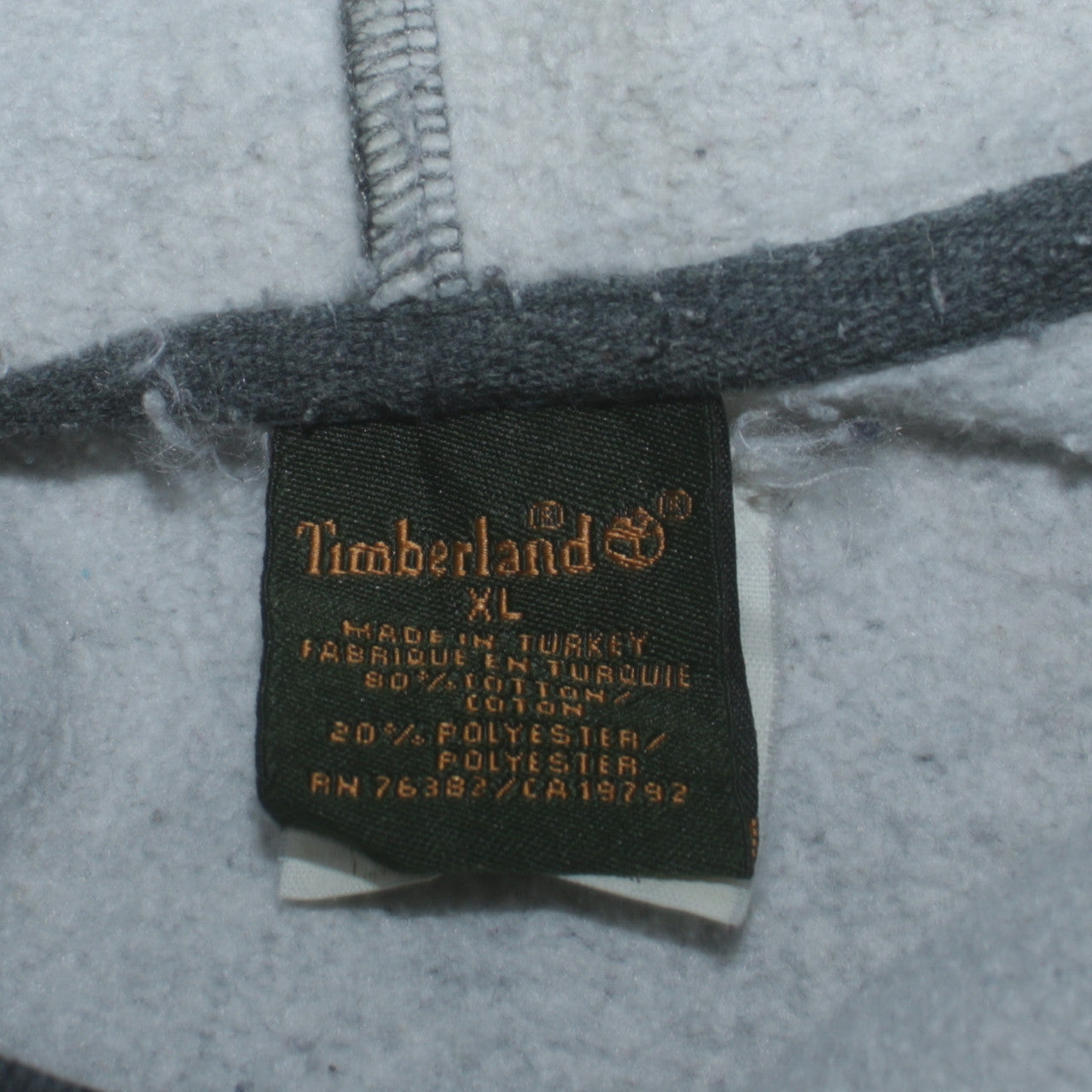 Mens UK Size XL Timberland Grey Full Zip Hoodie