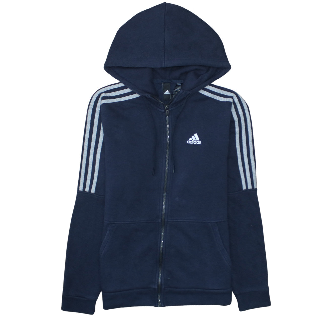 Mens UK Size XS adidas Blue Full Zip Hoodie