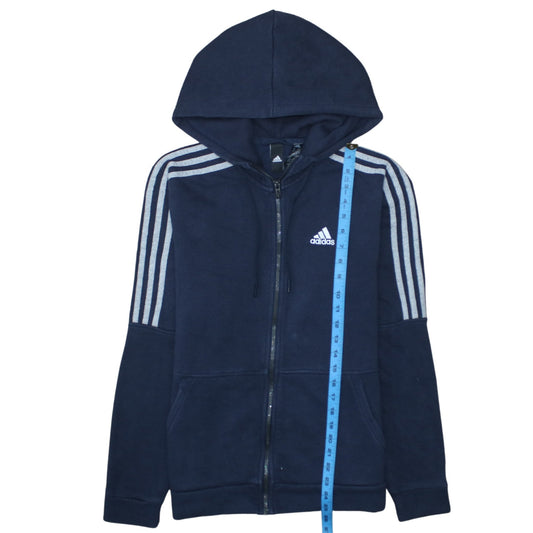Mens UK Size XS adidas Blue Full Zip Hoodie