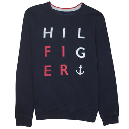 Mens UK Size S Tommy Hilfiger Blue Pullover Sweatshirt