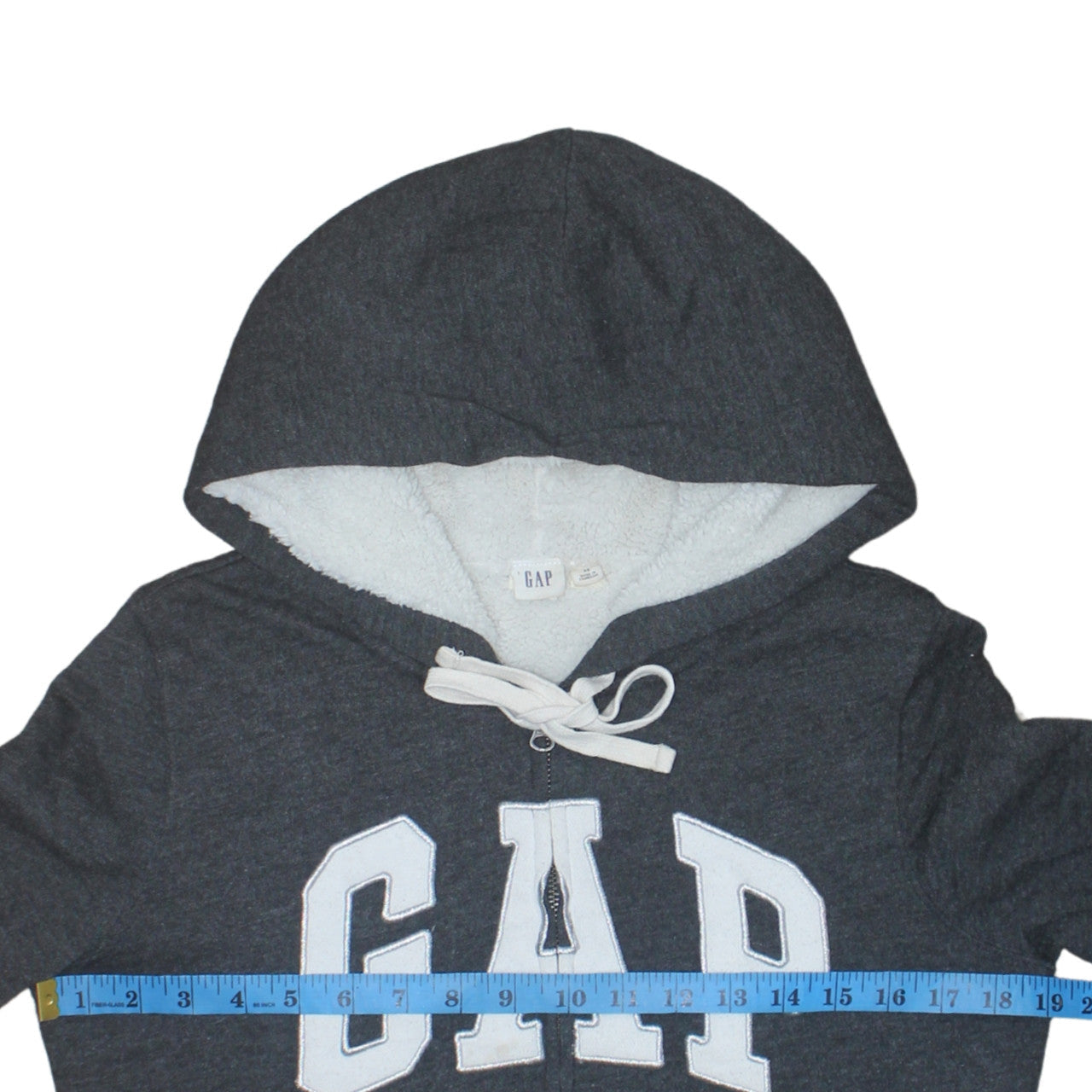 Mens UK Size XS Gap Grey Full Zip Hoodie