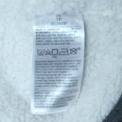Mens UK Size XS Gap Grey Full Zip Hoodie