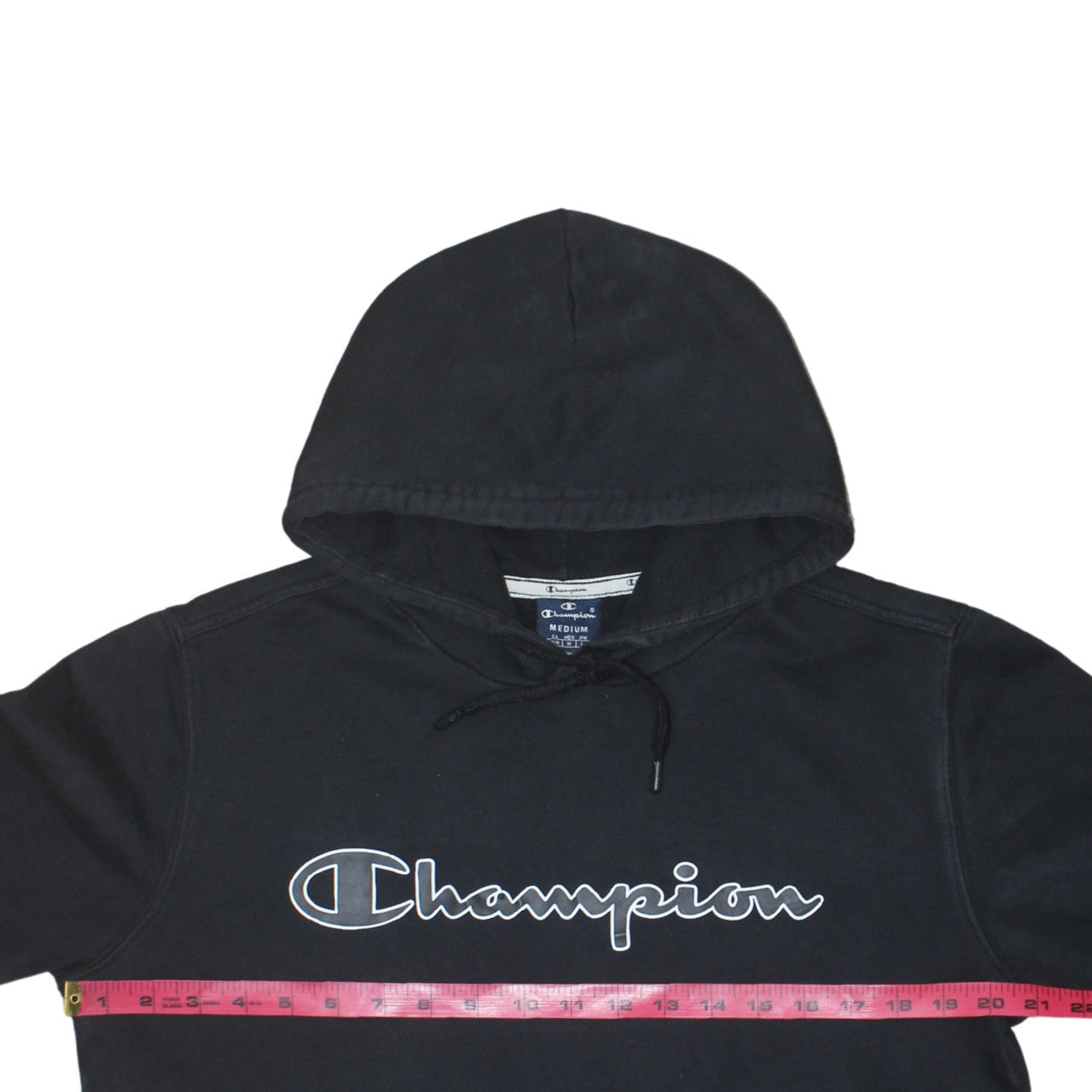 Mens UK Size M Champion Black Pullover Hoodie