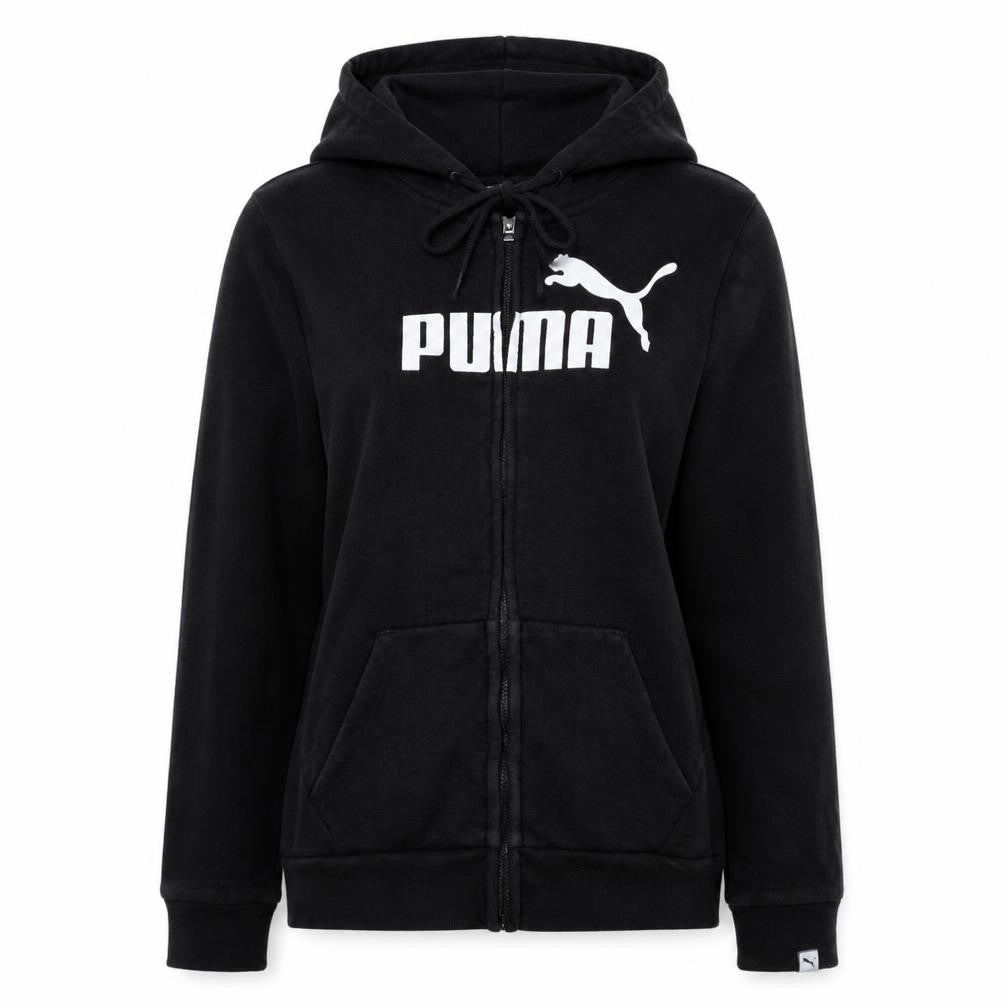 Womens UK Size XS PUMA Black Full Zip Hoodie
