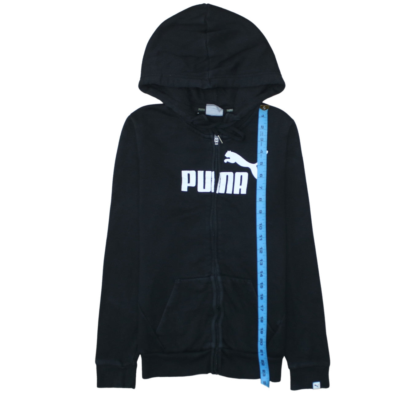 Womens UK Size XS PUMA Black Full Zip Hoodie