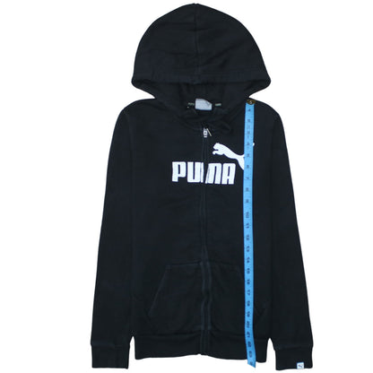 Womens UK Size XS PUMA Black Full Zip Hoodie