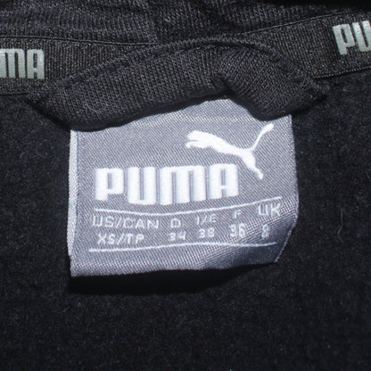 Womens UK Size XS PUMA Black Full Zip Hoodie