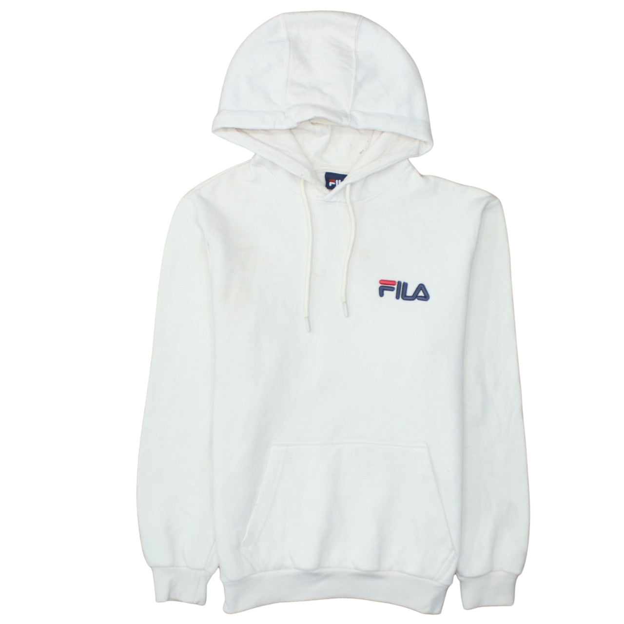 Mens UK Size M FILA White Pullover Hoodie