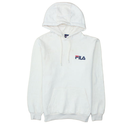 Mens UK Size M FILA White Pullover Hoodie