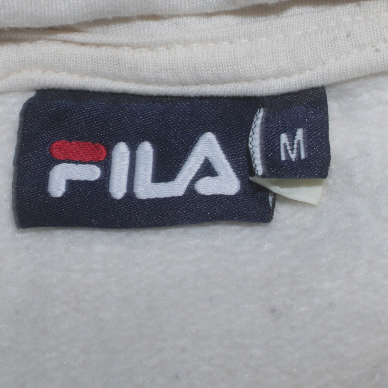 Mens UK Size M FILA White Pullover Hoodie