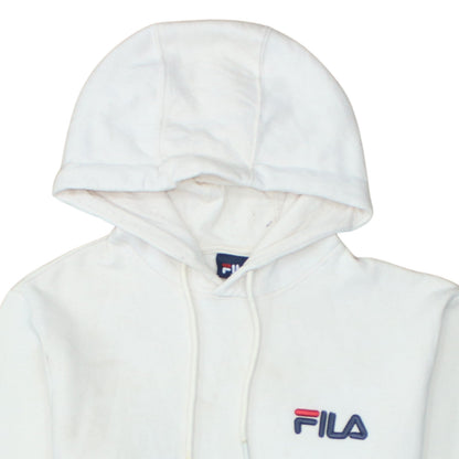 Mens UK Size M FILA White Pullover Hoodie
