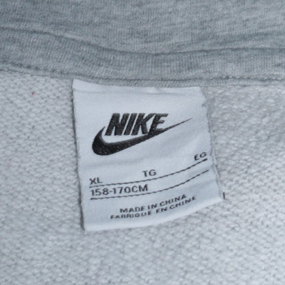 Nike Boys Grey Full Zip Hoodie XL Fleece Logo Sweatshirt