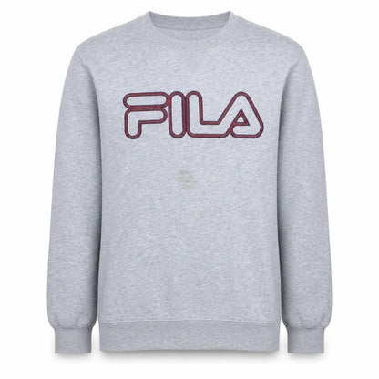 Fila Men's Grey Crew Neck Pullover Sweatshirt M Regular Fit