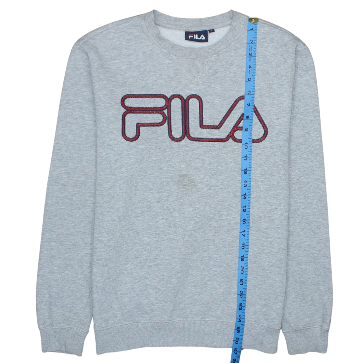 Fila Men's Grey Crew Neck Pullover Sweatshirt M Regular Fit