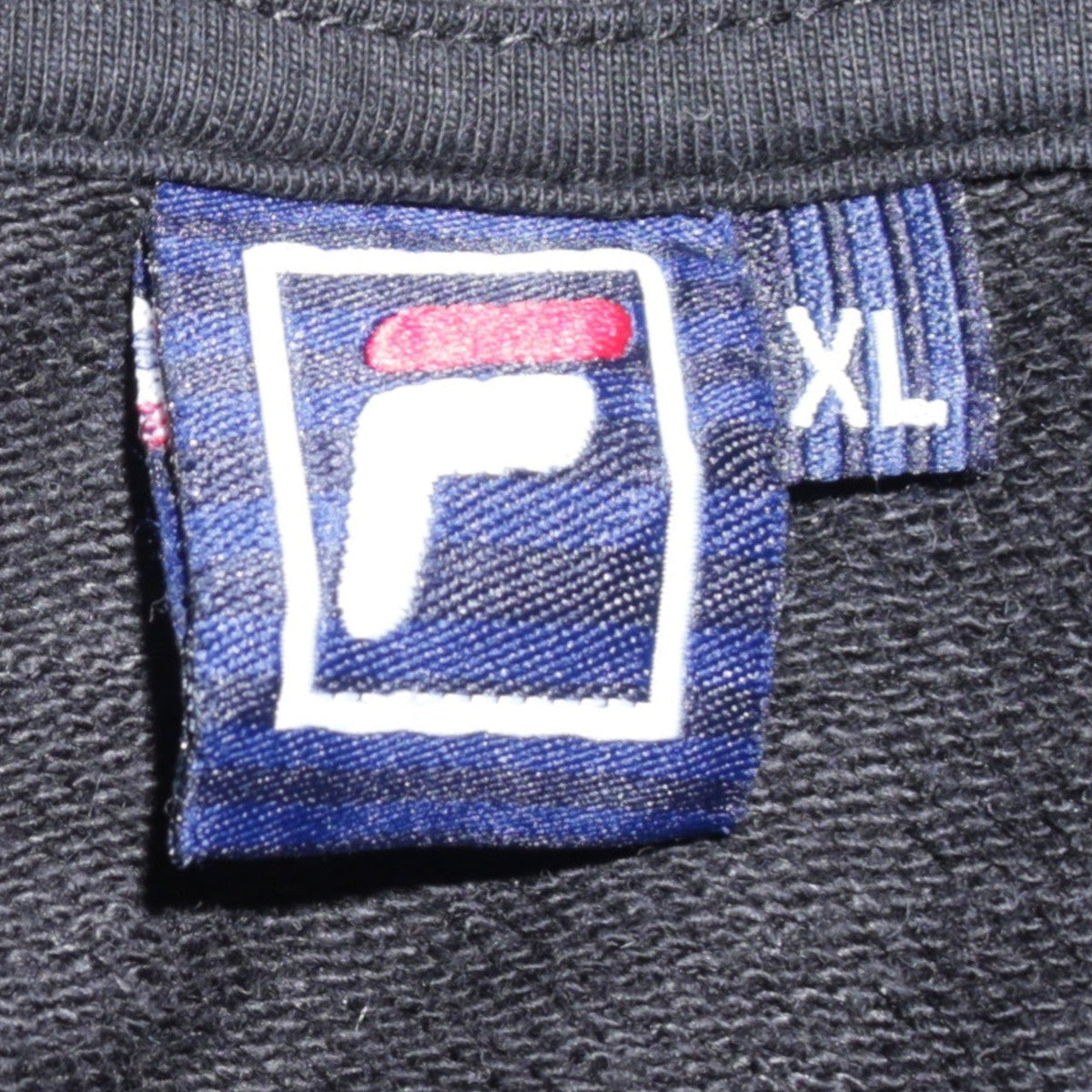 Mens UK Size XL FILA Black Pullover Hoodie