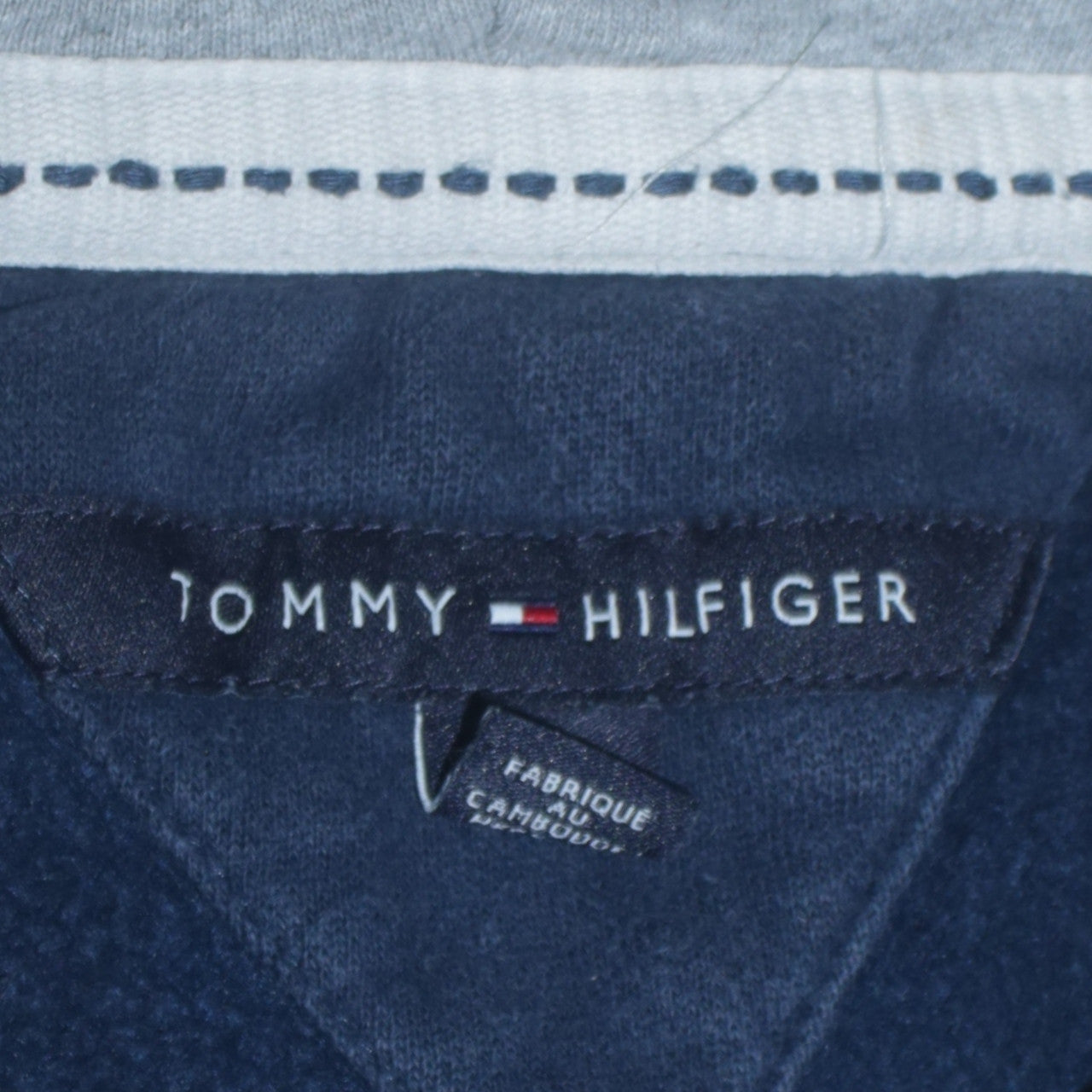Mens UK Size L Tommy Hilfiger Blue Full Zip Hoodie