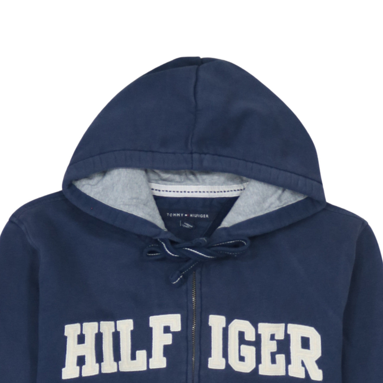 Mens UK Size L Tommy Hilfiger Blue Full Zip Hoodie