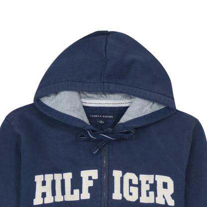 Mens UK Size L Tommy Hilfiger Blue Full Zip Hoodie