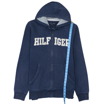 Mens UK Size L Tommy Hilfiger Blue Full Zip Hoodie