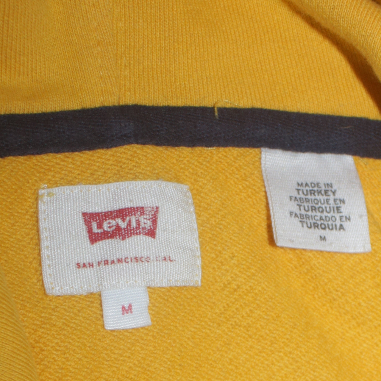 Mens UK Size M Levi's Multicoloured Pullover Hoodie