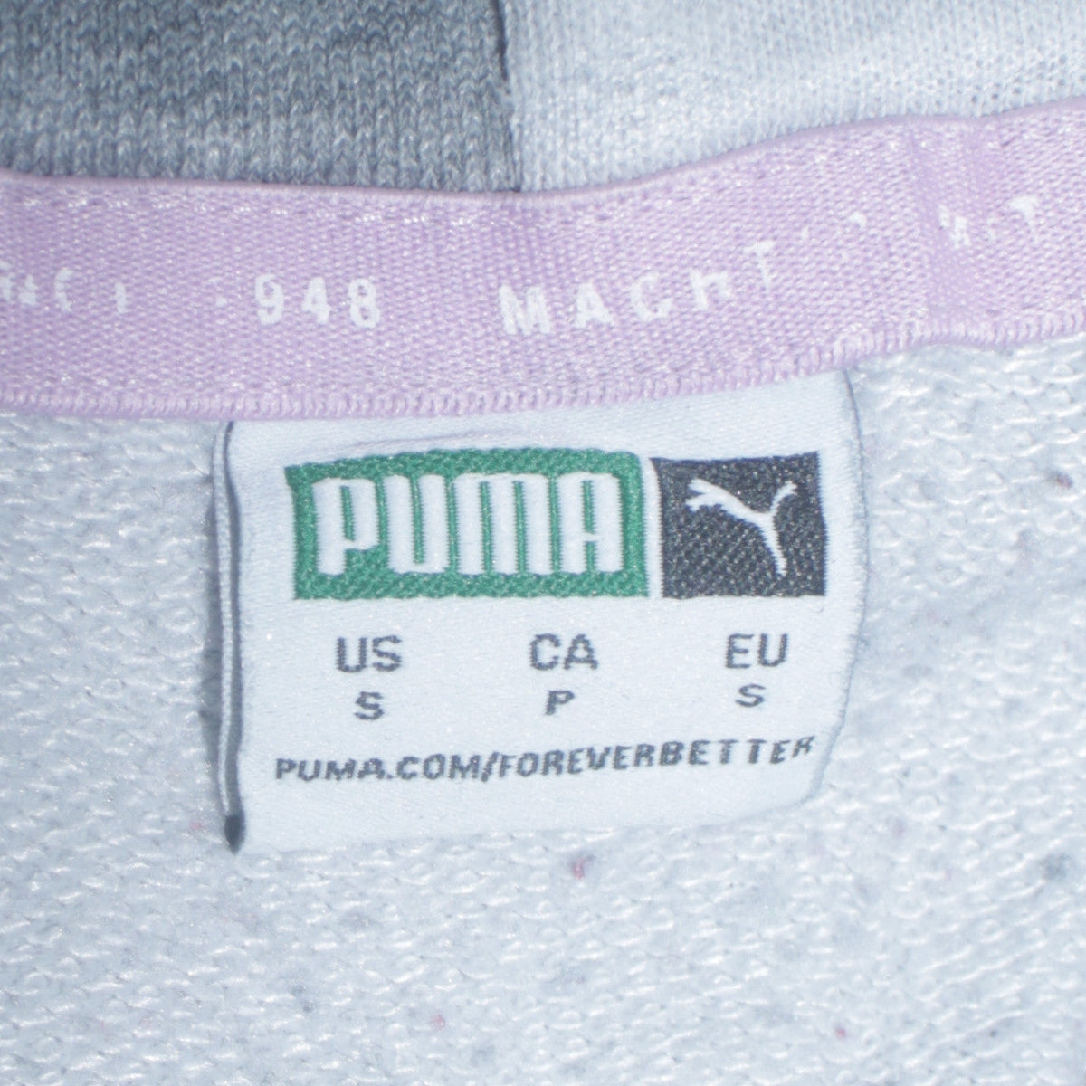Womens UK Size S PUMA Grey Pullover Hoodie
