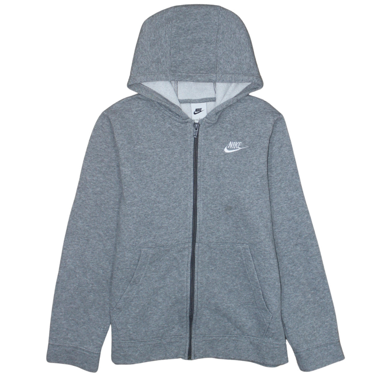 Boys UK Size L Nike Grey Full Zip Hoodie