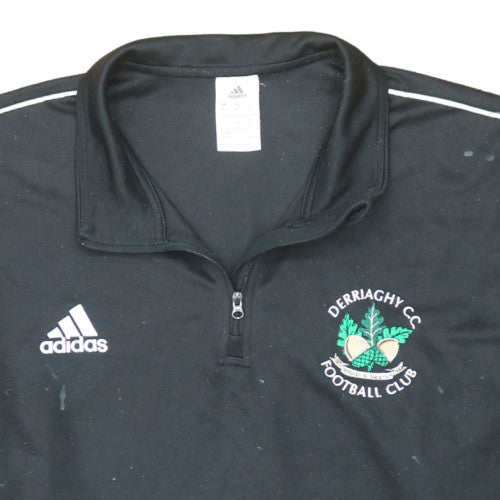 Mens UK Size 2XL adidas Black 1/2 Zip Sweatshirt