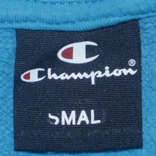 Mens UK Size S Champion Blue Pullover Hoodie