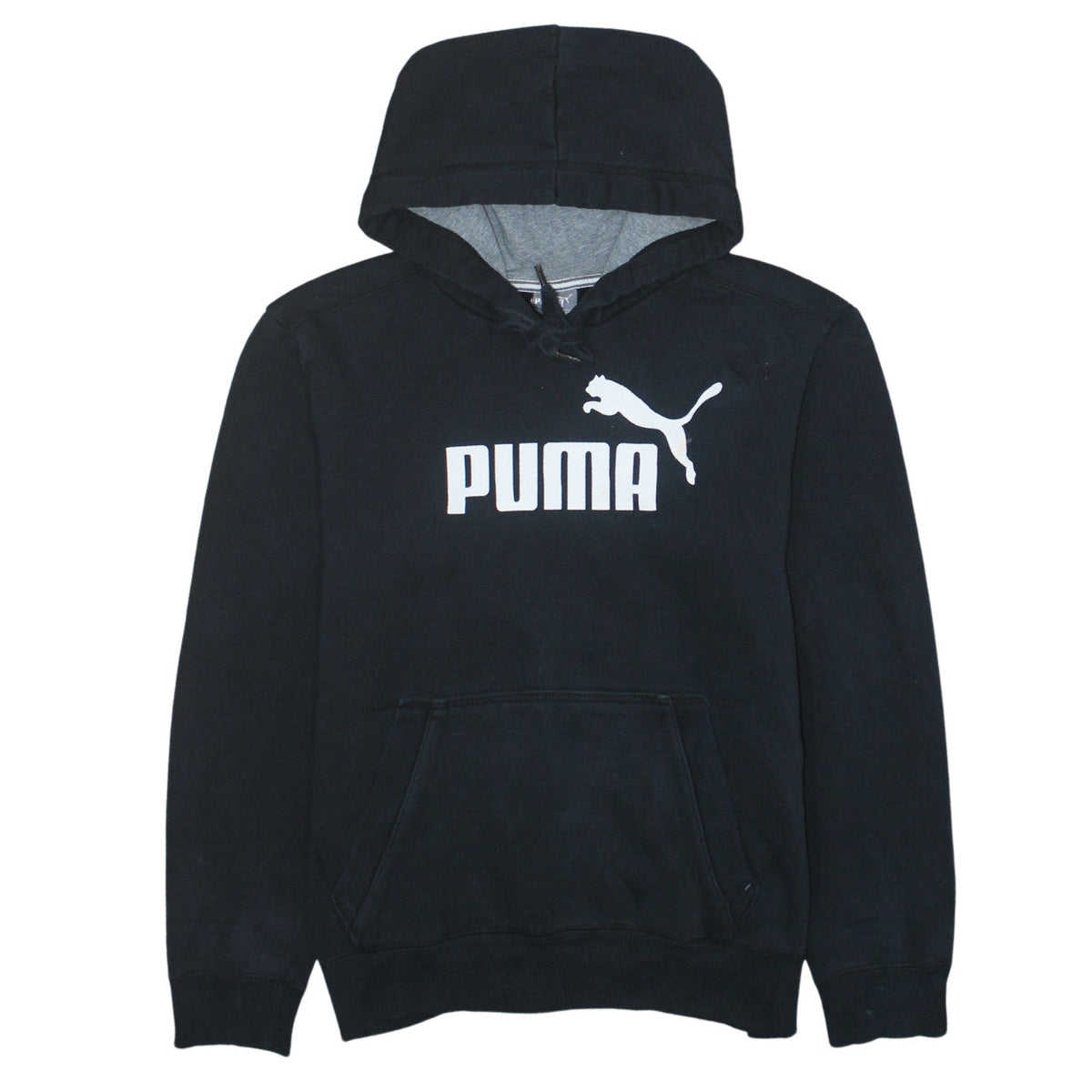 Mens UK Size S PUMA Black Pullover Hoodie